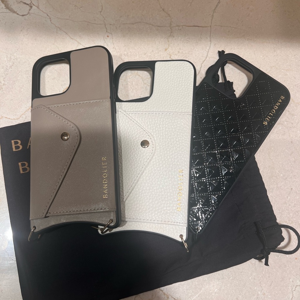 Set of 3 Bandolier iphone cases to fit an iphone 12 max